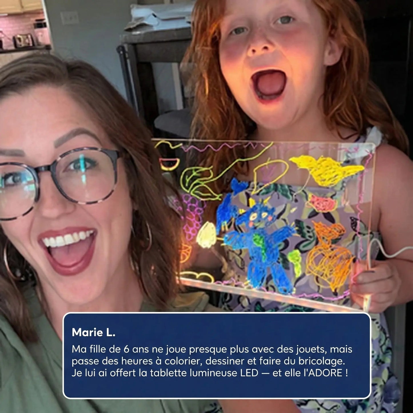 Le tableau lumineux qui transforme chaque dessin en œuvre magique